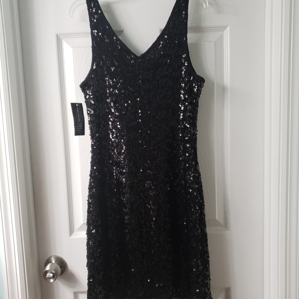 NWT INC Black Sequin Dress